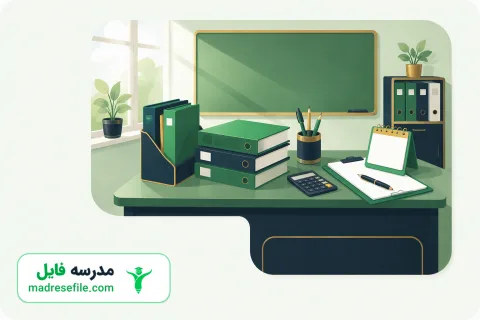 اسناد و پوشه‌های اداری مربوط به شورای اداری مالی مدرسه