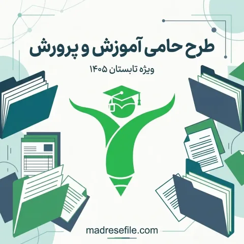 Instagram Post Design For School 202608070527 | طرح حامی آموزش و پرورش چیست؟ راهنمای کامل شیوه‌نامه تابستان ۱۴۰۵ | مدرسه فایل