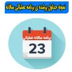 نمونه جداول پرشده ی برنامه عملیاتی سالانه