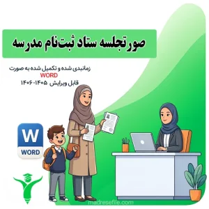 صورتجلسه ی ستاد ثبت نام مدرسه