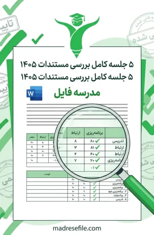صورتجلسات کارگروه بررسی مدارک رتبه‌بندی معلمان ۱۴۰۵-۱۴۰۶ (۵ جلسه کامل)