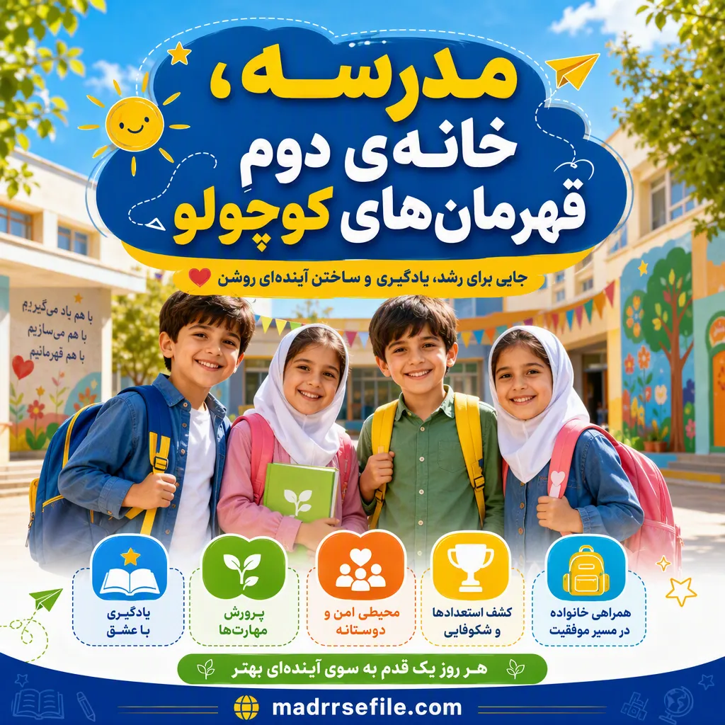 پوستر بازگشایی مدارس ۱۴۰۵-۱۴۰۶ - ویژه دبستان پسرانه